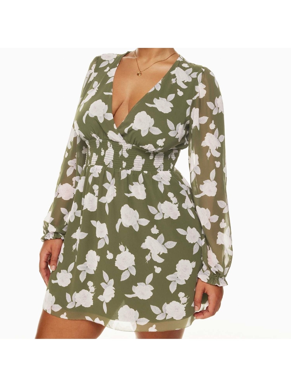 Aritzia Wilfred Wistful Dress Chiffon V-neck mini dress